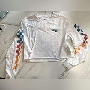 Cropped Vans shirt- Medium
